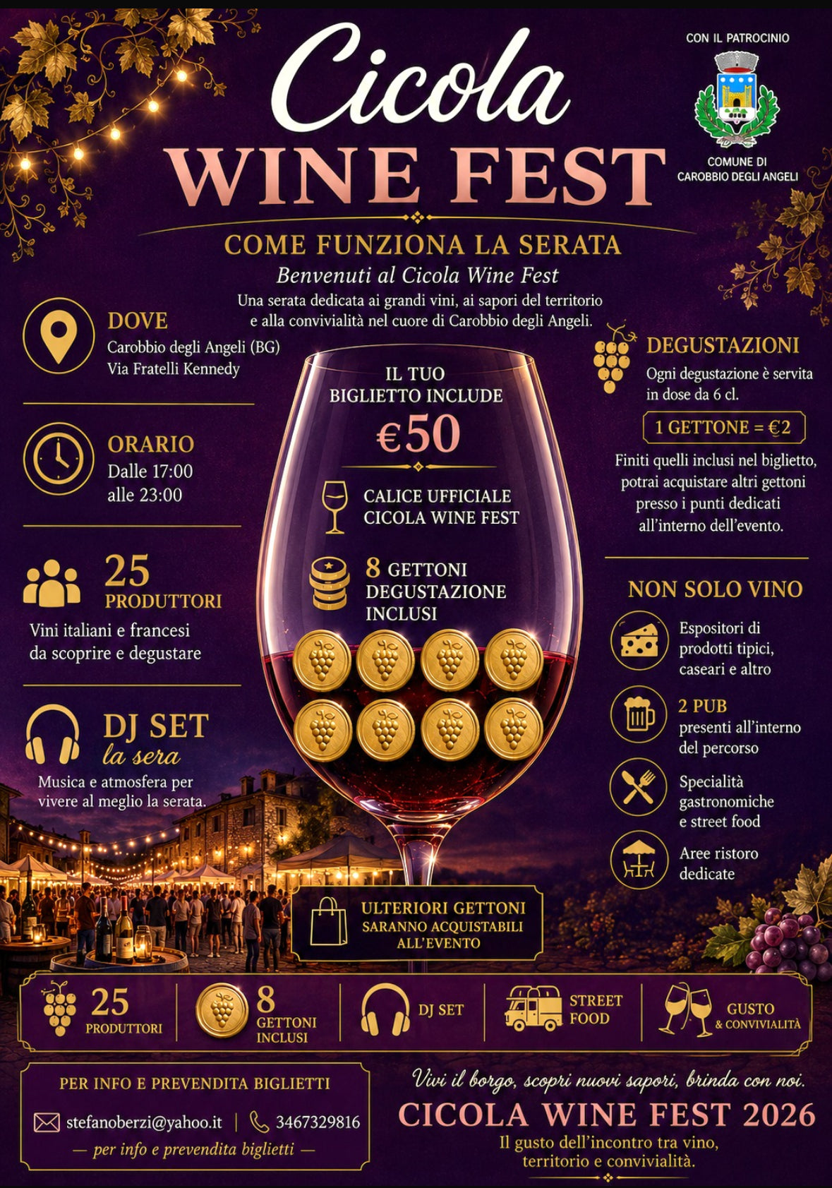 Biglietto Cicola Wine Fest - 8 Luglio 2026
